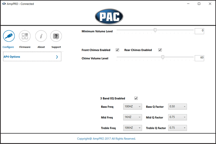 AP4-CH41 Rear Parking Sensor Audio Not Working